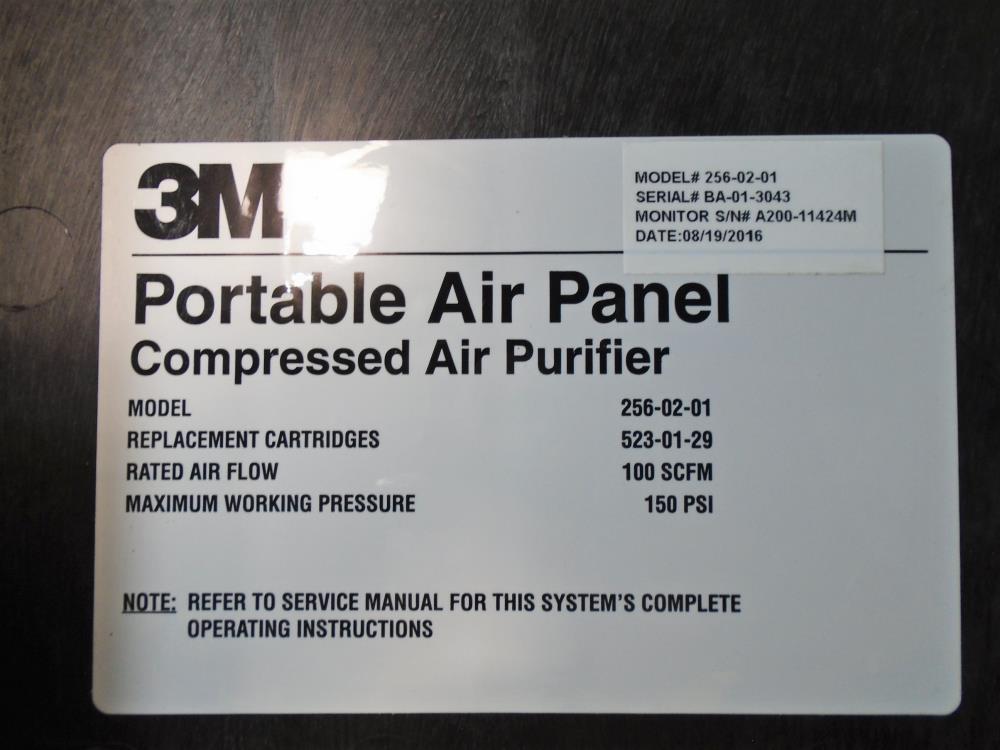 3M Portable Air Panel Compressed Air Purifier 256-02-01
